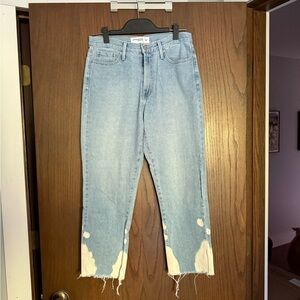 Just Black Denim Bleached Ankle Cropped Jeans